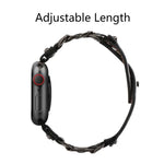真皮男款風格錶帶，適用於 Apple Watch 系列，7 41mm / 6&SE&5&4 40mm / 3&2&1 38mm，7 45mm / 6&SE&5&4 44mm / 3&2&1 42mm