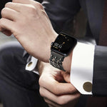 真皮男款風格錶帶，適用於 Apple Watch 系列，7 41mm / 6&SE&5&4 40mm / 3&2&1 38mm，7 45mm / 6&SE&5&4 44mm / 3&2&1 42mm