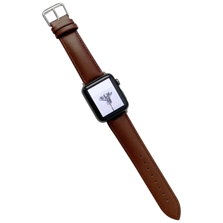 光面皮革錶帶，適用於 Apple Watch Series，7 41mm / 6&SE&5&4 40mm / 3&2&1 38mm，7 45mm / 6&SE&5&4 44mm / 3&2&1 42mm
