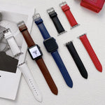 光面皮革錶帶，適用於 Apple Watch Series，7 41mm / 6&SE&5&4 40mm / 3&2&1 38mm，7 45mm / 6&SE&5&4 44mm / 3&2&1 42mm