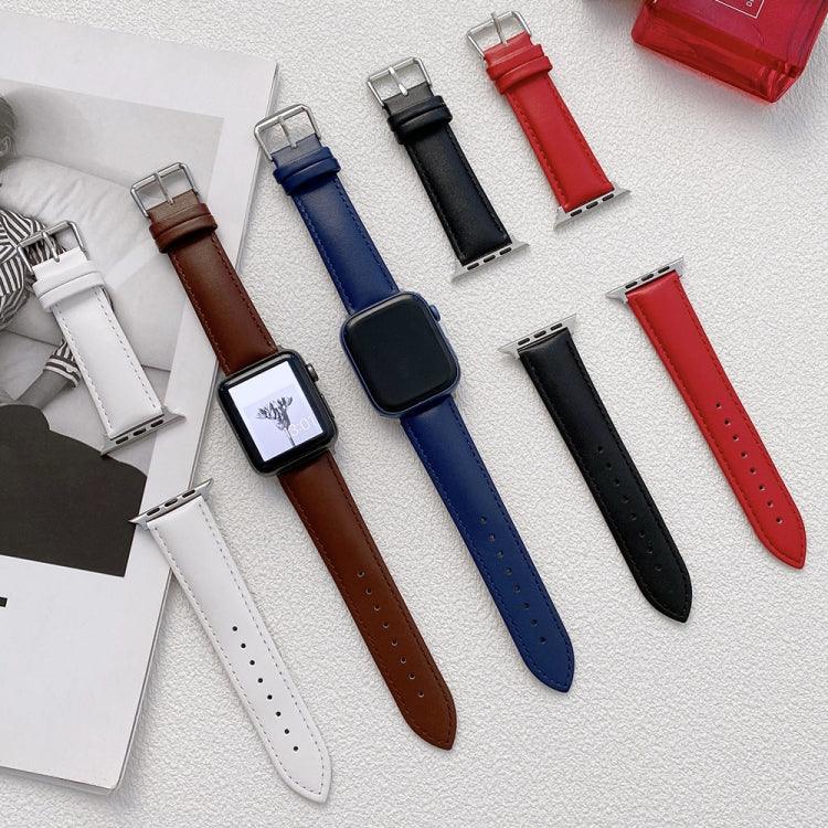 光面皮革錶帶，適用於 Apple Watch Series，7 41mm / 6&SE&5&4 40mm / 3&2&1 38mm，7 45mm / 6&SE&5&4 44mm / 3&2&1 42mm
