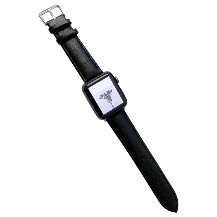 光面皮革錶帶，適用於 Apple Watch Series，7 41mm / 6&SE&5&4 40mm / 3&2&1 38mm，7 45mm / 6&SE&5&4 44mm / 3&2&1 42mm