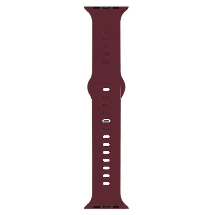 Liquid Silicone Watchband For Apple Watch Series, 7 45mm / 6&SE&5&4 44mm / 3&2&1 42mm