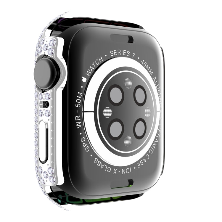 鑽石 PC + 強化玻璃錶殼，適用於 Apple Watch Series 7 41mm，7 45mm