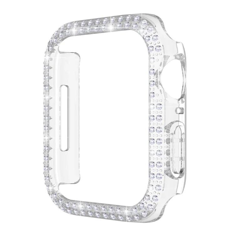 雙排鑽石 PC 錶殼，適用於 Apple Watch Series，7 41mm，7 45mm