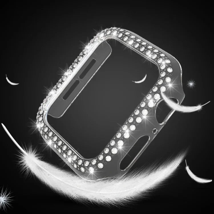 雙排鑽石 PC 錶殼，適用於 Apple Watch Series，7 41mm，7 45mm