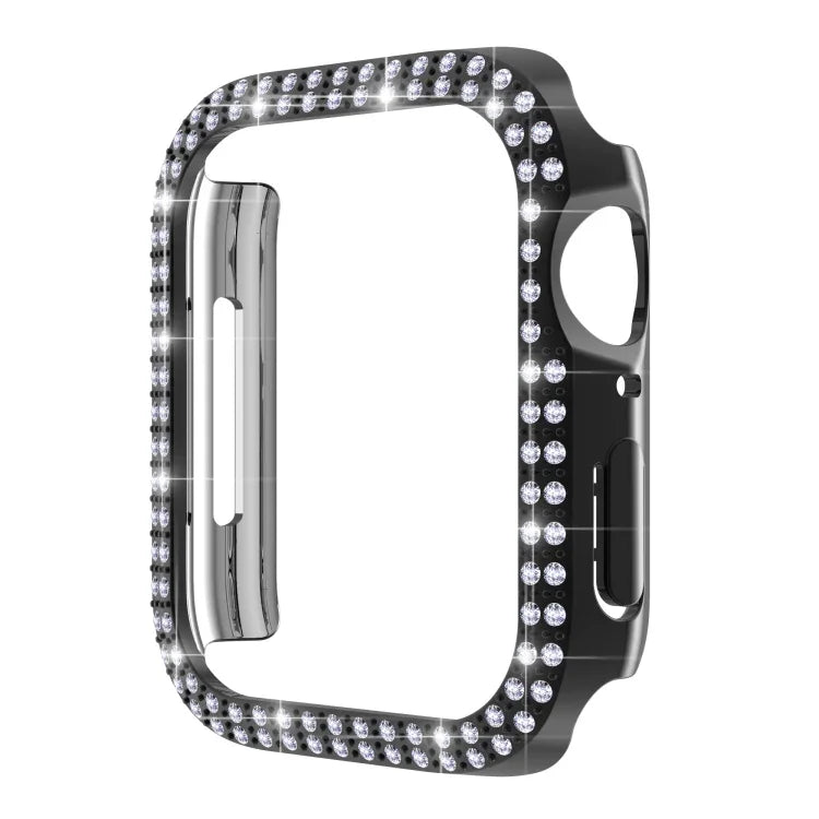 雙排鑽石 PC 錶殼，適用於 Apple Watch Series，7 41mm，7 45mm