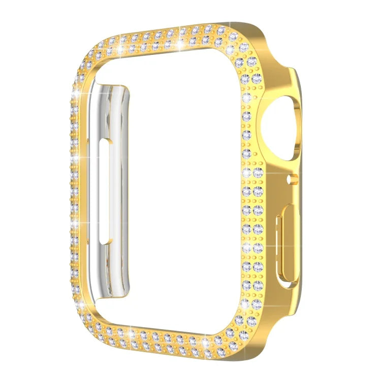 雙排鑽石 PC 錶殼，適用於 Apple Watch Series，7 41mm，7 45mm