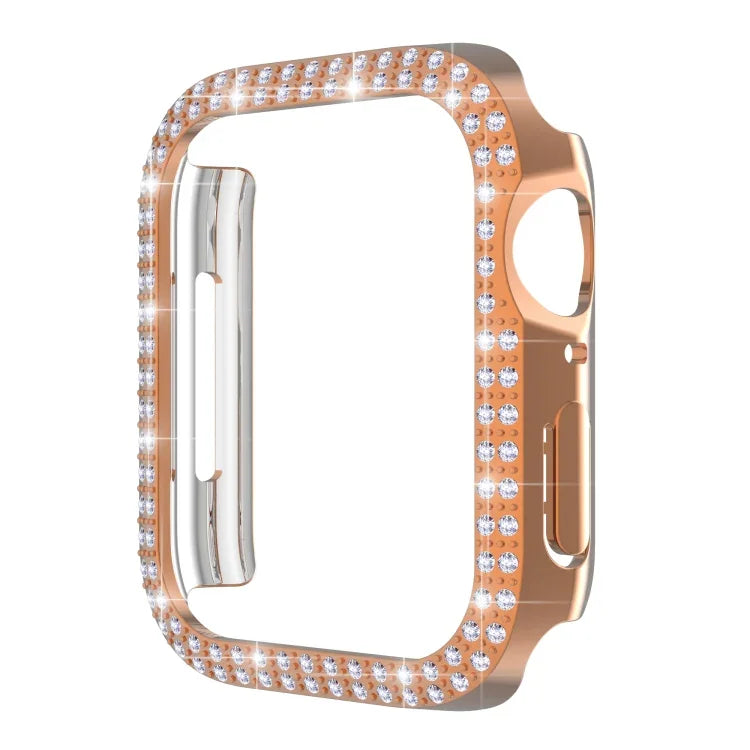 雙排鑽石 PC 錶殼，適用於 Apple Watch Series，7 41mm，7 45mm