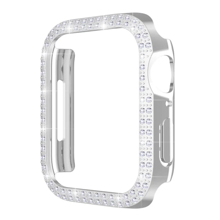 雙排鑽石 PC 錶殼，適用於 Apple Watch Series，7 41mm，7 45mm