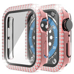 雙排鑽石 PC+強化玻璃錶殼，適用於 Apple Watch Series 6&SE&5&4 40mm，6&SE&5&4 44mm，6&SE&5&4 40mm / 3&2&1 38mm