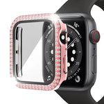 雙排鑽石 PC+強化玻璃錶殼，適用於 Apple Watch Series 6&SE&5&4 40mm，6&SE&5&4 44mm，6&SE&5&4 40mm / 3&2&1 38mm