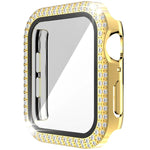 雙排鑽石 PC+強化玻璃錶殼，適用於 Apple Watch Series 6&SE&5&4 40mm，6&SE&5&4 44mm，6&SE&5&4 40mm / 3&2&1 38mm