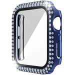 雙排鑽石 PC+強化玻璃錶殼，適用於 Apple Watch Series 6&SE&5&4 40mm，6&SE&5&4 44mm，6&SE&5&4 40mm / 3&2&1 38mm
