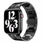 蝴蝶扣金屬錶帶，適用於 Apple Watch Series，7 41mm / 6&SE&5&4 40mm / 3&2&1 38mm，7 45mm / 6&SE&5&4 44mm / 3&2&1 42mm