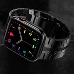 蝴蝶扣金屬錶帶，適用於 Apple Watch Series，7 41mm / 6&SE&5&4 40mm / 3&2&1 38mm，7 45mm / 6&SE&5&4 44mm / 3&2&1 42mm
