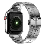 蝴蝶扣金屬錶帶，適用於 Apple Watch Series，7 41mm / 6&SE&5&4 40mm / 3&2&1 38mm，7 45mm / 6&SE&5&4 44mm / 3&2&1 42mm