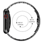 蝴蝶扣金屬錶帶，適用於 Apple Watch Series，7 41mm / 6&SE&5&4 40mm / 3&2&1 38mm，7 45mm / 6&SE&5&4 44mm / 3&2&1 42mm