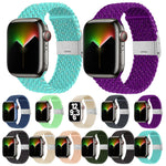 尼龍編織錶帶，適用於Apple Watch Series，7 41mm / 6&SE&5&4 40mm / 3&2&1 38mm，7 45mm / 6&SE&5&4 44mm / 3&2&1 42mm