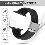尼龍編織錶帶，適用於Apple Watch Series，7 41mm / 6&SE&5&4 40mm / 3&2&1 38mm，7 45mm / 6&SE&5&4 44mm / 3&2&1 42mm