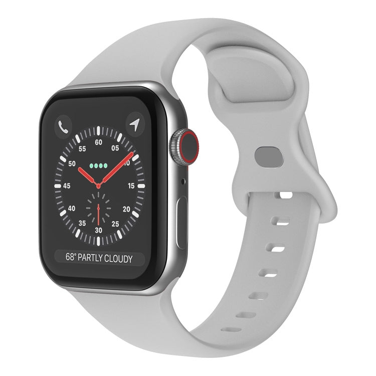 蝴蝶扣矽膠錶帶，尺寸：S，適用於Apple Watch Series，7 41mm / 6&SE&5&4 40mm / 3&2&1 38mm