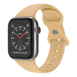 蝴蝶扣矽膠錶帶，尺寸：S，適用於Apple Watch Series，7 41mm / 6&SE&5&4 40mm / 3&2&1 38mm