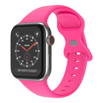 蝴蝶扣矽膠錶帶，尺寸：S，適用於Apple Watch Series，7 41mm / 6&SE&5&4 40mm / 3&2&1 38mm