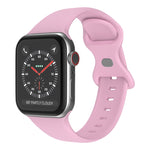蝴蝶扣矽膠錶帶，尺寸：S，適用於Apple Watch Series，7 41mm / 6&SE&5&4 40mm / 3&2&1 38mm