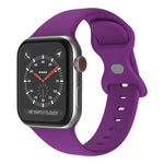 蝴蝶扣矽膠錶帶，尺寸：S，適用於Apple Watch Series，7 41mm / 6&SE&5&4 40mm / 3&2&1 38mm