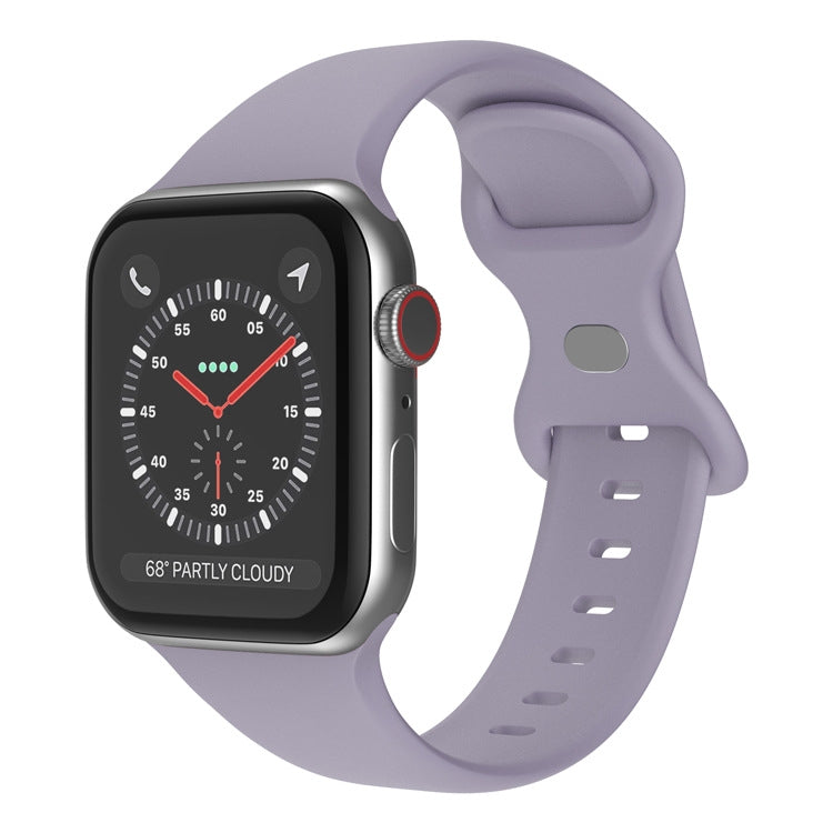 蝴蝶扣矽膠錶帶，尺寸：S，適用於Apple Watch Series，7 41mm / 6&SE&5&4 40mm / 3&2&1 38mm