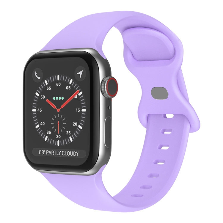蝴蝶扣矽膠錶帶，尺寸：S，適用於Apple Watch Series，7 41mm / 6&SE&5&4 40mm / 3&2&1 38mm