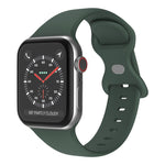 蝴蝶扣矽膠錶帶，尺寸：S，適用於Apple Watch Series，7 41mm / 6&SE&5&4 40mm / 3&2&1 38mm