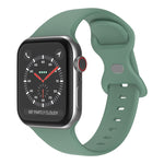 蝴蝶扣矽膠錶帶，尺寸：S，適用於Apple Watch Series，7 41mm / 6&SE&5&4 40mm / 3&2&1 38mm