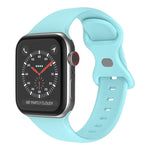 蝴蝶扣矽膠錶帶，尺寸：S，適用於Apple Watch Series，7 41mm / 6&SE&5&4 40mm / 3&2&1 38mm