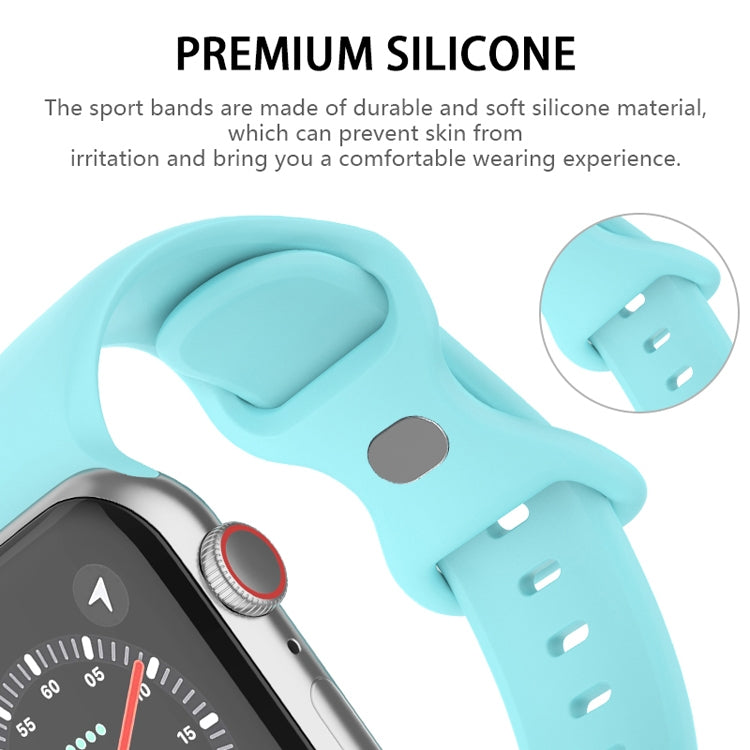 蝴蝶扣矽膠錶帶，尺寸：S，適用於Apple Watch Series，7 41mm / 6&SE&5&4 40mm / 3&2&1 38mm