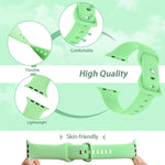 蝴蝶扣矽膠錶帶，尺寸：S，適用於Apple Watch Series，7 41mm / 6&SE&5&4 40mm / 3&2&1 38mm