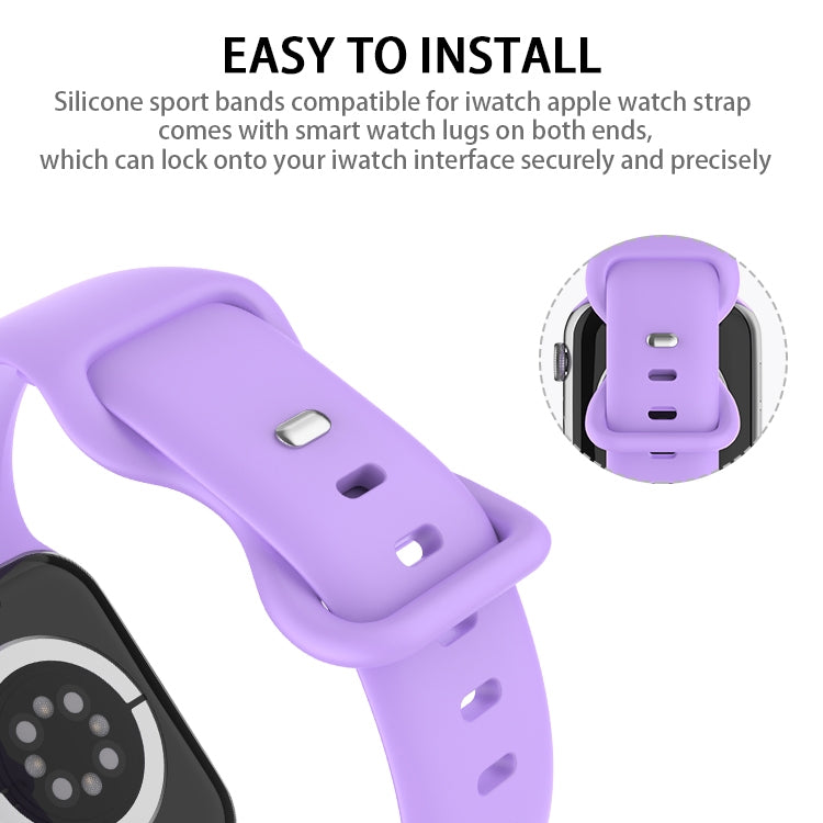 蝴蝶扣矽膠錶帶，尺寸：S，適用於Apple Watch Series，7 41mm / 6&SE&5&4 40mm / 3&2&1 38mm