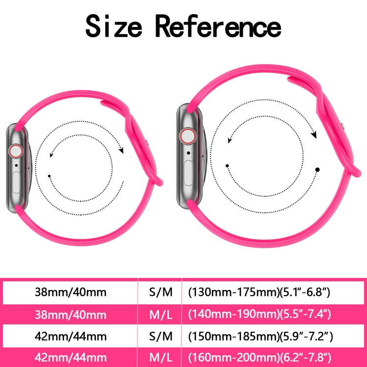 蝴蝶扣矽膠錶帶，尺寸：S，適用於Apple Watch Series，7 41mm / 6&SE&5&4 40mm / 3&2&1 38mm
