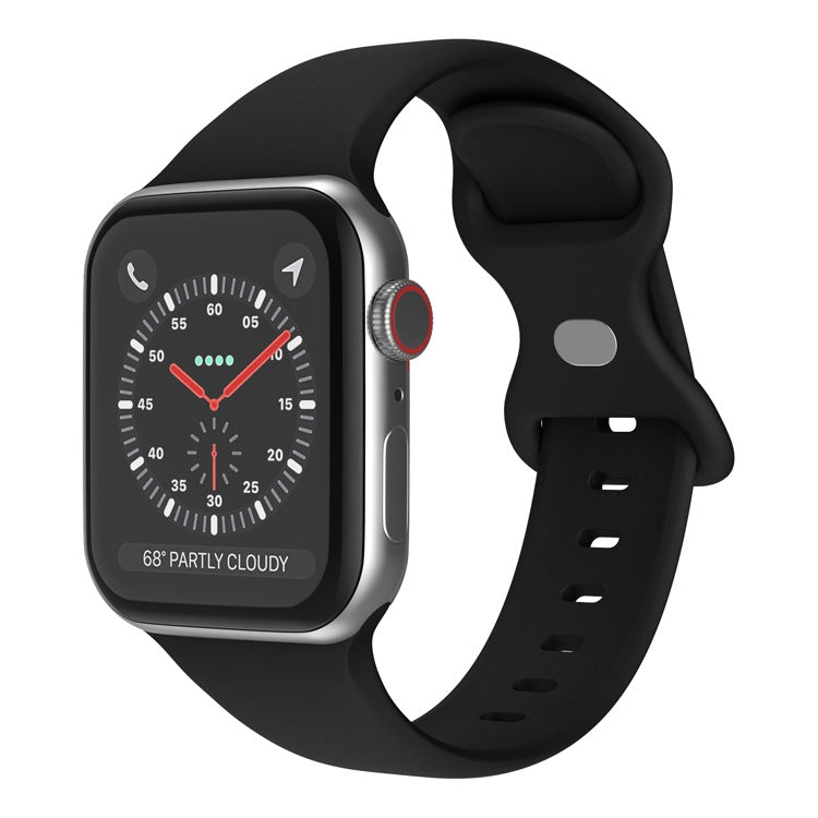 蝴蝶扣矽膠錶帶，尺寸：L，適用於Apple Watch Series，7 41mm / 6&SE&5&4 40mm / 3&2&1 38mm
