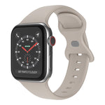 蝴蝶扣矽膠錶帶，尺寸：L，適用於Apple Watch Series，7 41mm / 6&SE&5&4 40mm / 3&2&1 38mm