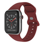 蝴蝶扣矽膠錶帶，尺寸：L，適用於Apple Watch Series，7 41mm / 6&SE&5&4 40mm / 3&2&1 38mm
