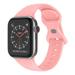 蝴蝶扣矽膠錶帶，尺寸：L，適用於Apple Watch Series，7 41mm / 6&SE&5&4 40mm / 3&2&1 38mm