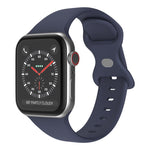 蝴蝶扣矽膠錶帶，尺寸：L，適用於Apple Watch Series，7 41mm / 6&SE&5&4 40mm / 3&2&1 38mm