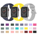 蝴蝶扣矽膠錶帶，尺寸：L，適用於Apple Watch Series，7 41mm / 6&SE&5&4 40mm / 3&2&1 38mm