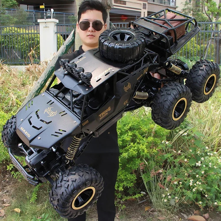 4WD 超大合金六輪車遙控車，（黑色），（金色）