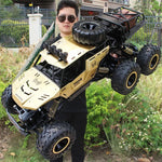 4WD 超大合金六輪車遙控車，（黑色），（金色）