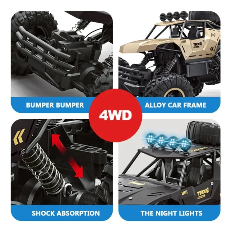 4WD 超大合金六輪車遙控車，（黑色），（金色）