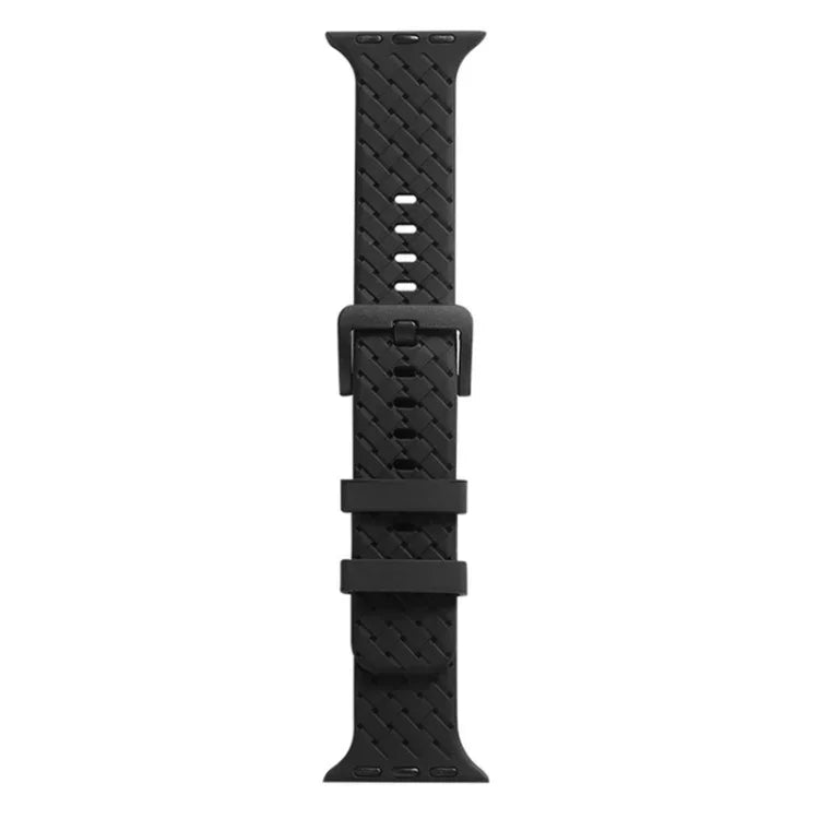 編織紋理矽膠錶帶，適用於 Apple Watch Series，7 41mm / 6&SE&5&4 40mm / 3&2&1 38mm，7 45mm / 6&SE&5&4 44mm / 3&2&1 42mm