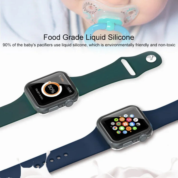 Mutural 液態矽膠錶帶，適用於 Apple Watch Series 7 41mm / 6 & SE & 5 & 4 40mm / 3 & 2 & 1 38mm，適用於 Apple Watch Ultra 49mm / Series 8&7 45mm / SE 2&6&SE&5&4 44mm / 3&2&1 42mm