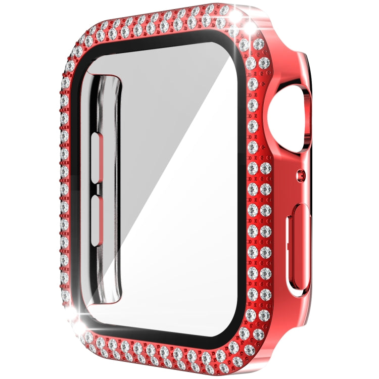 雙排鑽石 PC+強化玻璃錶殼，適用於 Apple Watch Series，3&2&1 38mm，3&2&1 42mm